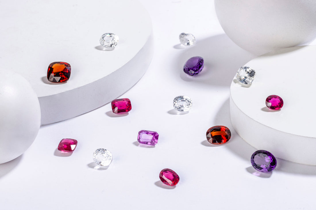 banner image of cut and polished coloured gemstones
