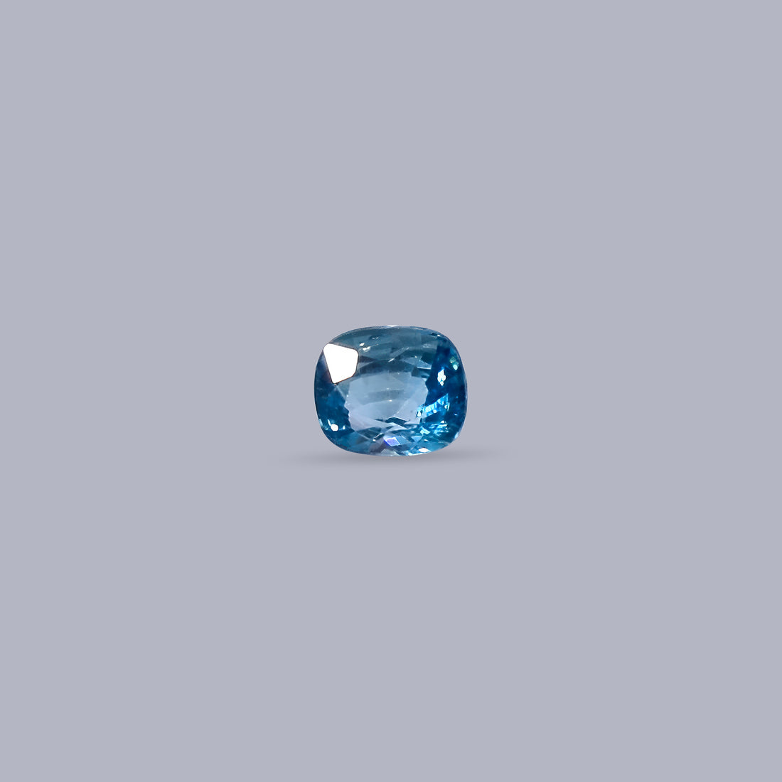 Front-view of a Blue Zircon