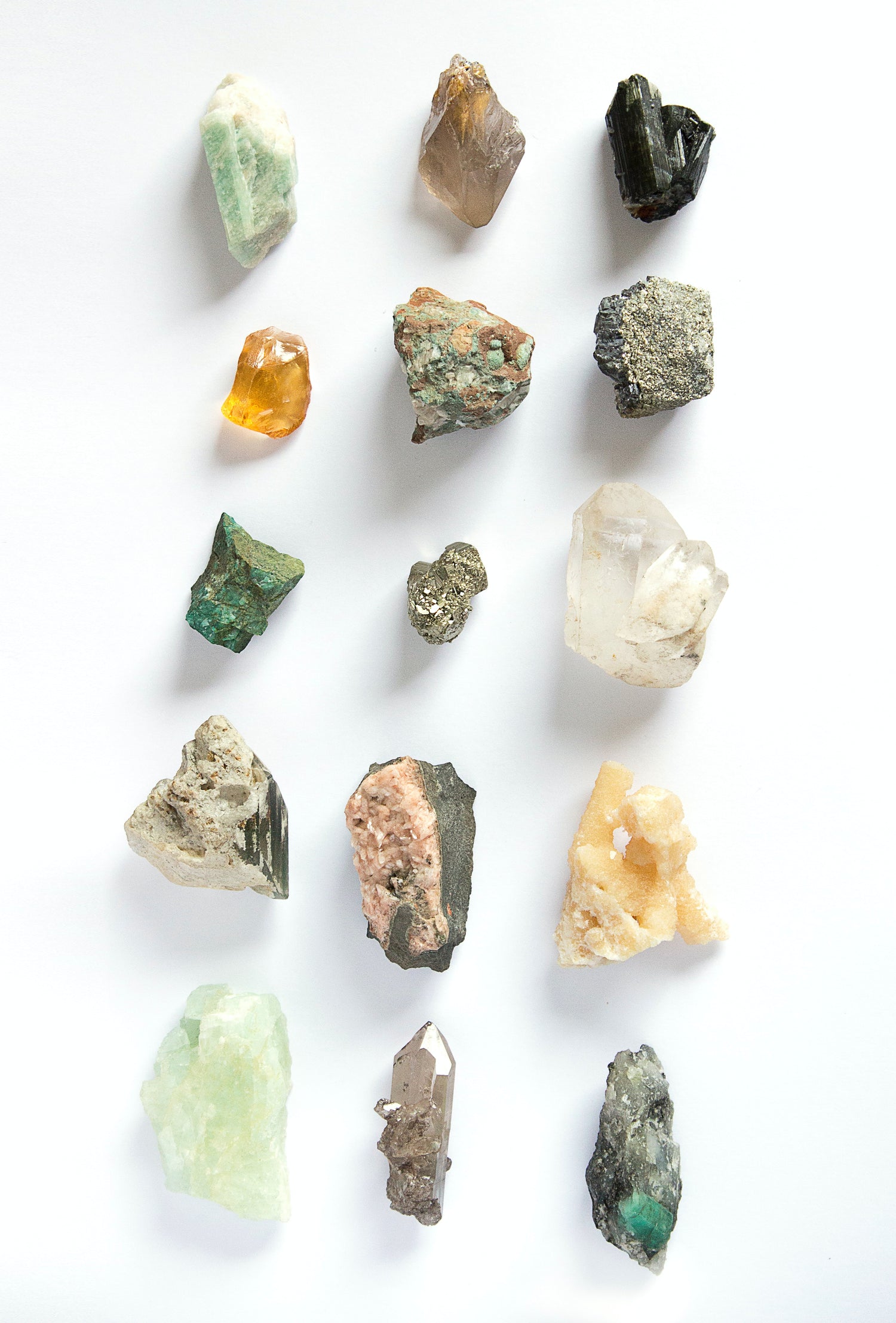 Rough gem crystals