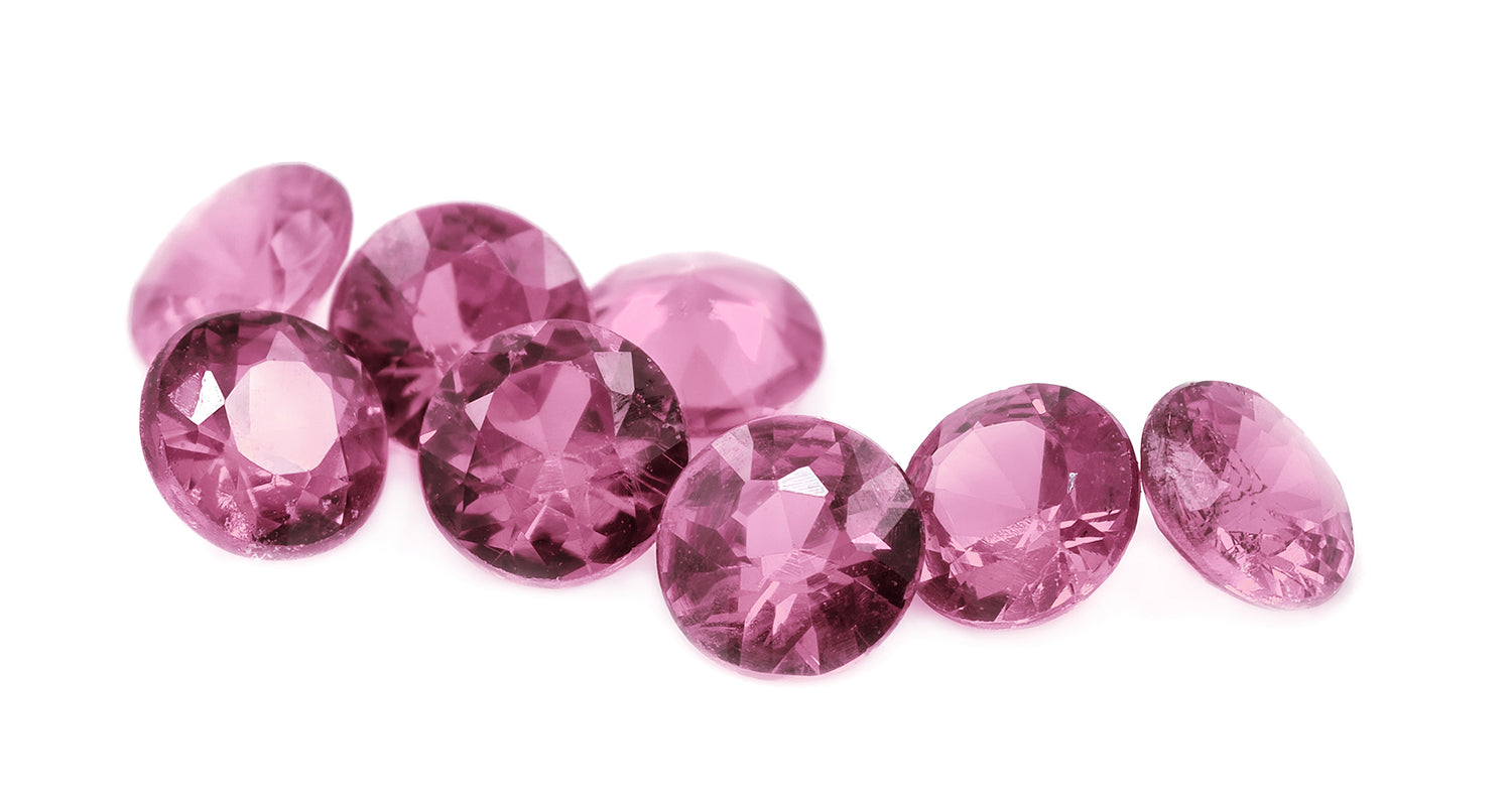 cut and polished pink sapphires
