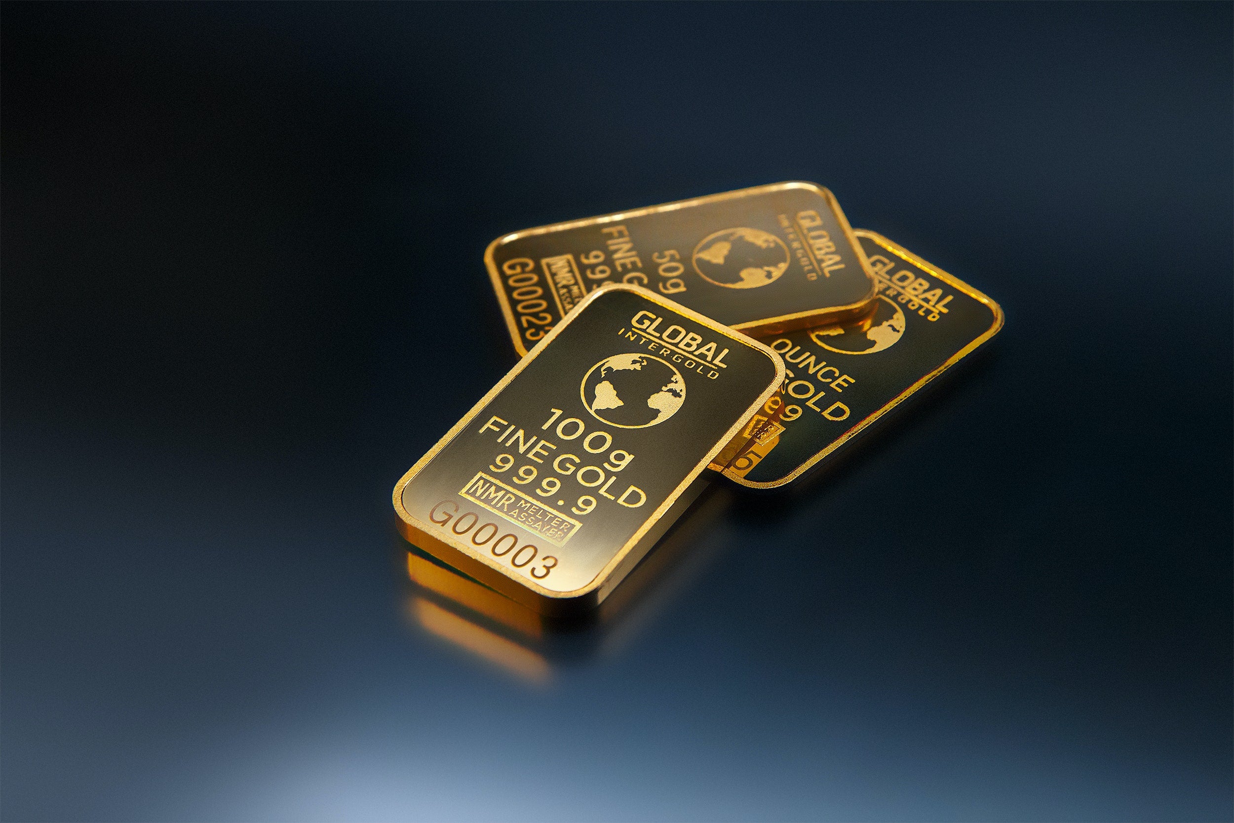 Creative banner image of fine gold bars
