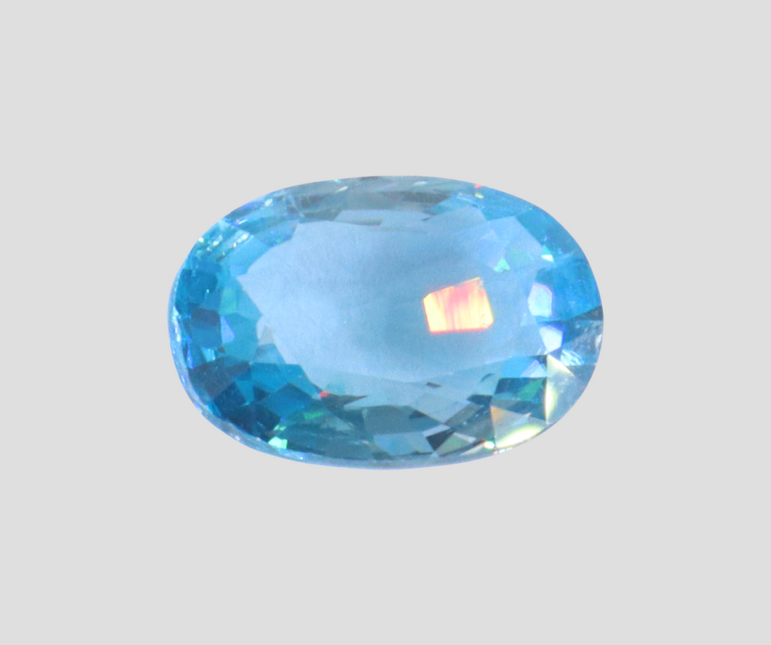 Blue Zircon - 6.89 Carats