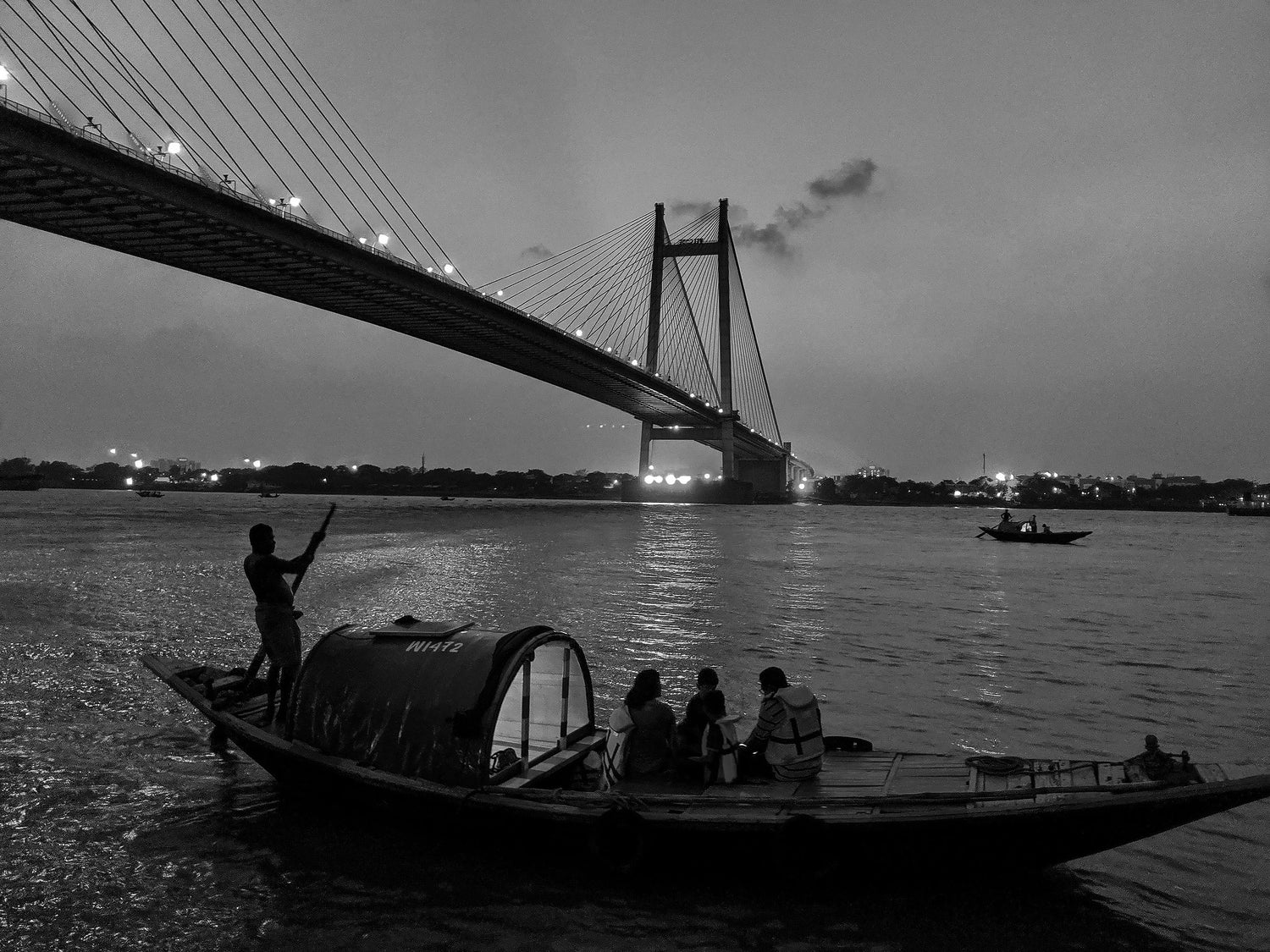 View of the Howrah Bridge in Kolkata