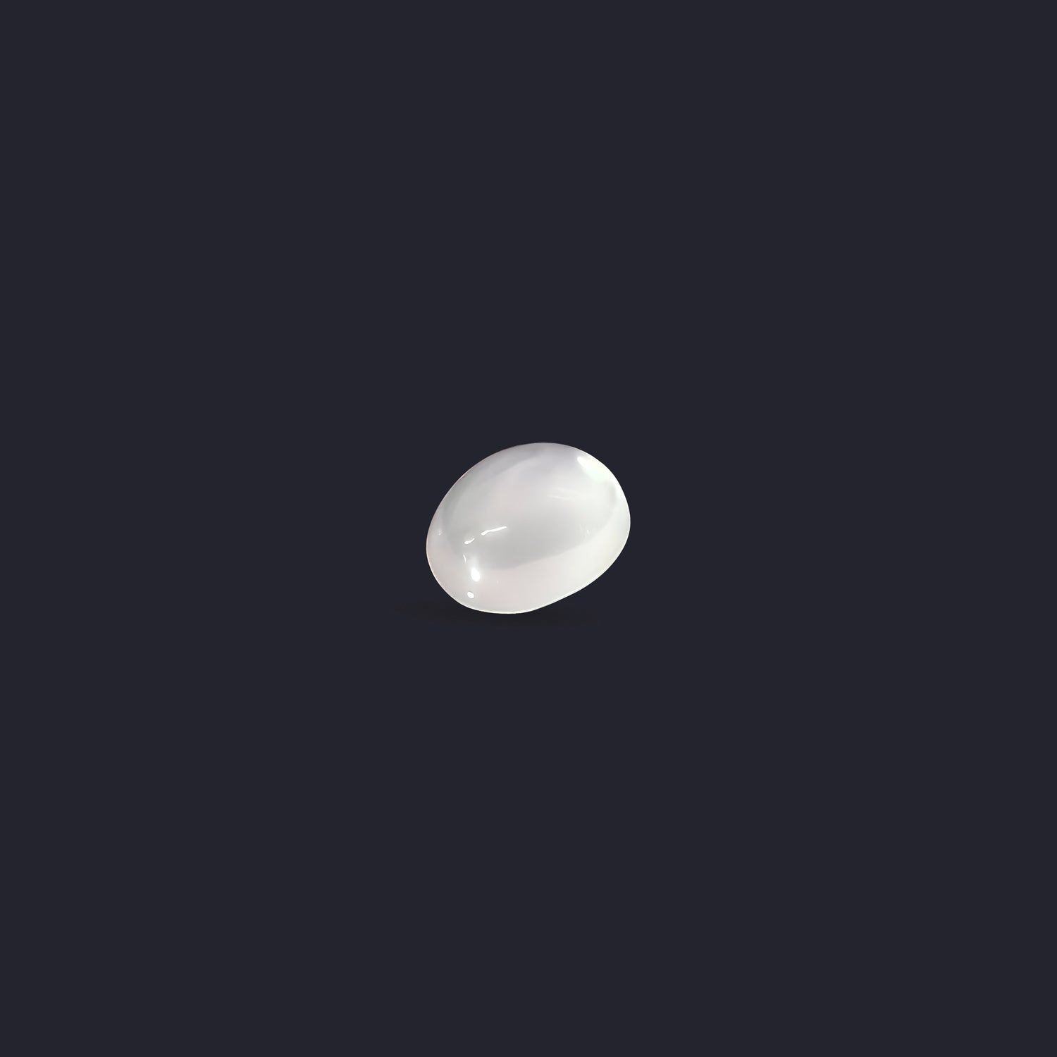 Front-view of a White Moonstone