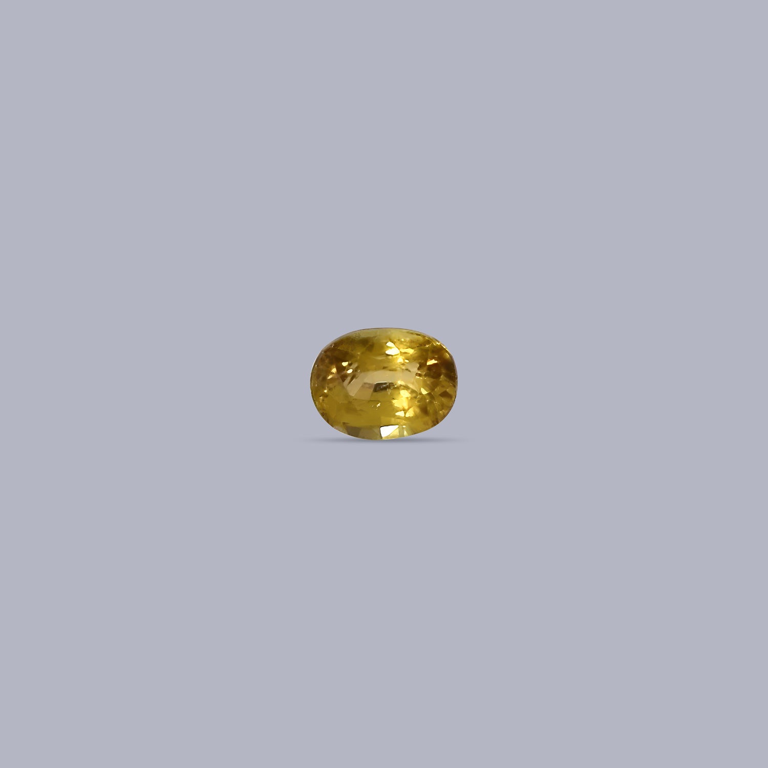 Front-View of a Yellow Zircon