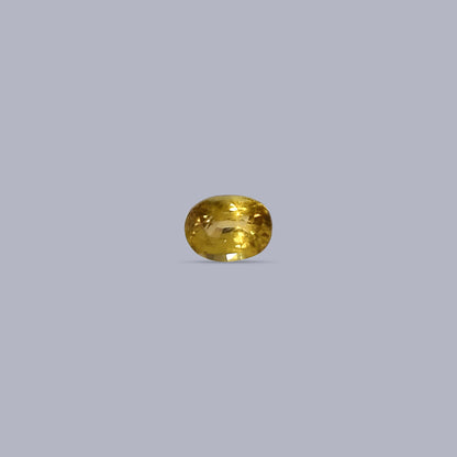 Front-View of a Yellow Zircon