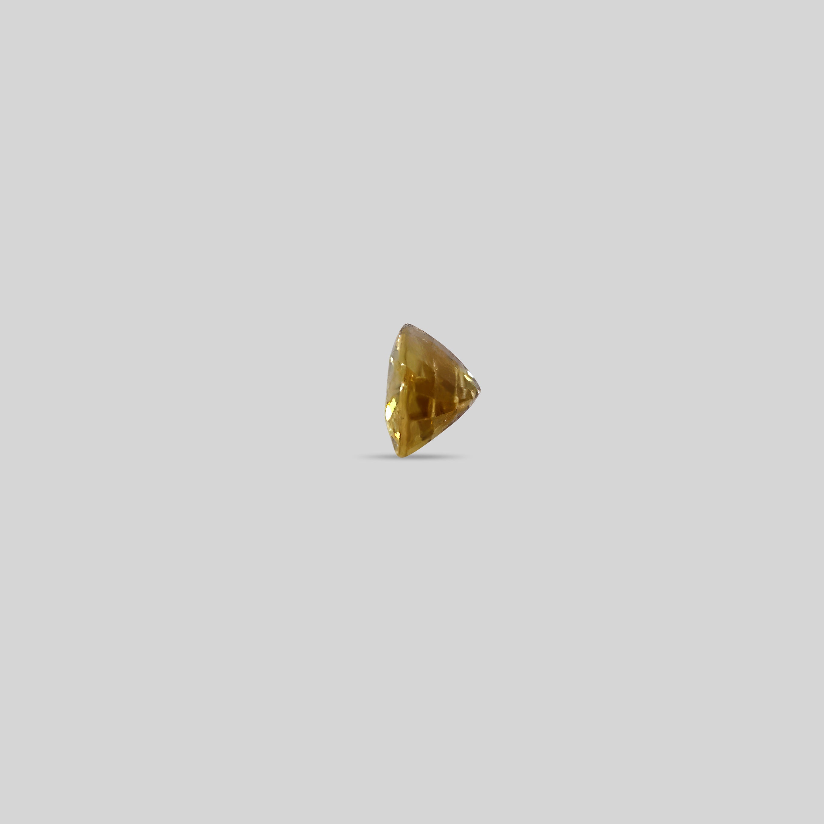 Side-View of a Yellow Zircon